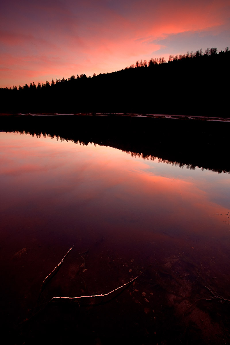 Lac de Lispach au crepuscule